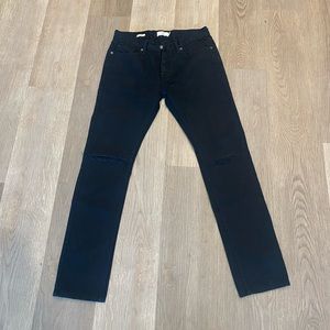 Topman distressed black jean, waist size 30, length size 30